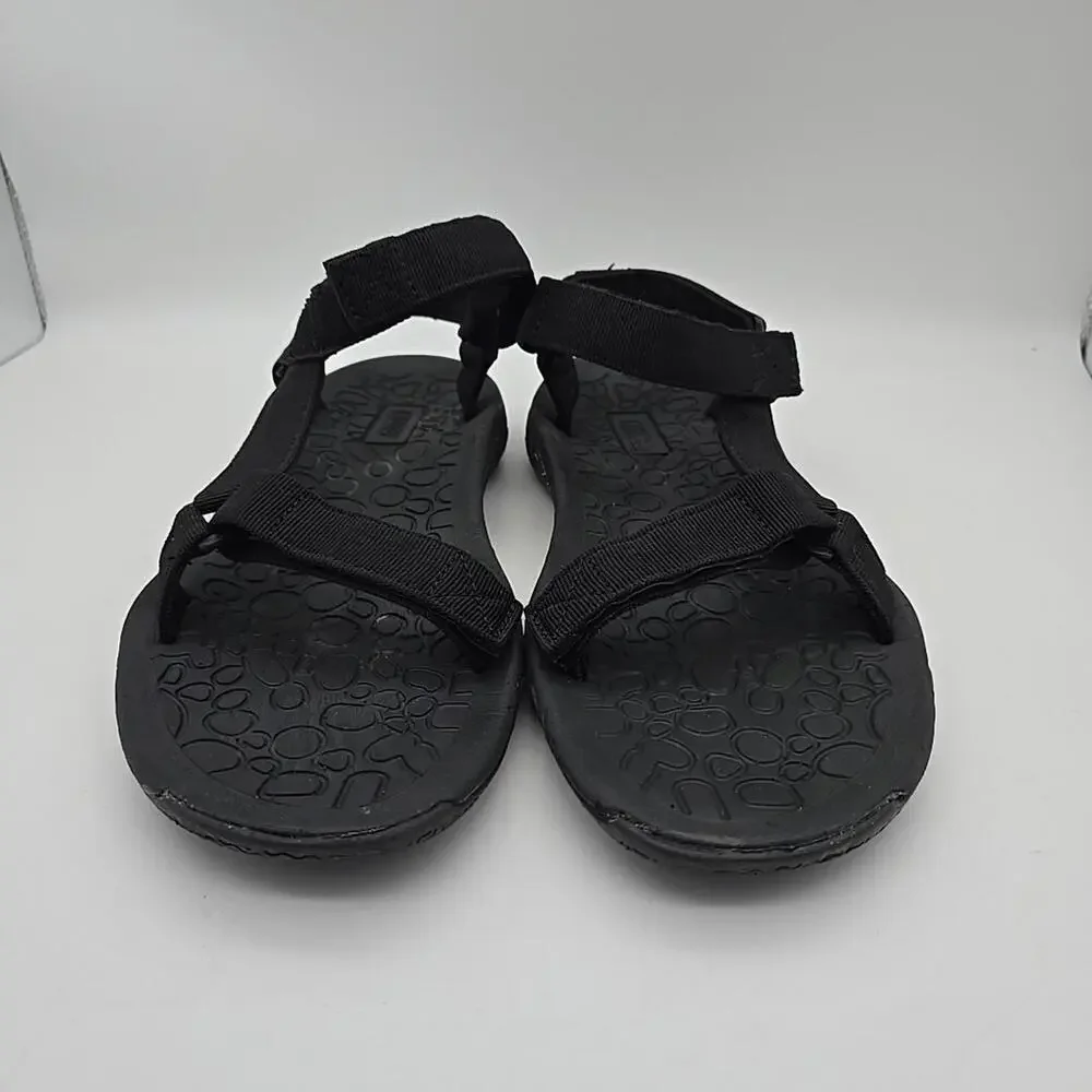 KHOMBU Mens' Will ADJUSTABLE STRAPS SANDALS Black Size 12